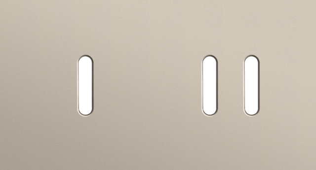 Tweevoudige afdekplaat, horizontaal 71 mm centerafstand, voo