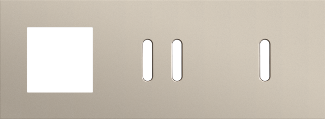 Drievoudige afdekplaat, horizontaal 71 mm centerafstand,voor