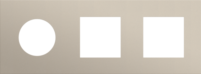 Drievoudige afdekplaat, horizontaal 71 mm centerafstand,voor