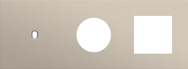 Drievoudige afdekplaat, horizontaal 71 mm centerafstand,voor