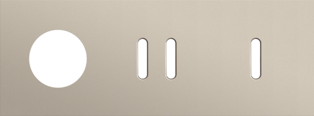 Drievoudige afdekplaat, horizontaal 71 mm centerafstand,voor