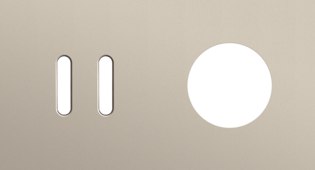 Tweevoudige afdekplaat, horizontaal 71 mm centerafstand, voo