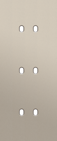 Drievoudige afdekplaat, verticaal 60 mm centerafstand, voor