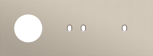 Drievoudige afdekplaat, horizontaal 71 mm centerafstand,voor