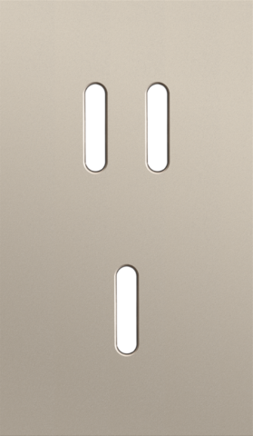 Tweevoudige afdekplaat, verticaal 60 mm centerafstand, voor