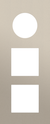 Drievoudige afdekplaat, verticaal 60 mm centerafstand, voor