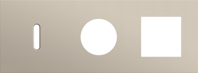 Drievoudige afdekplaat, horizontaal 71 mm centerafstand,voor