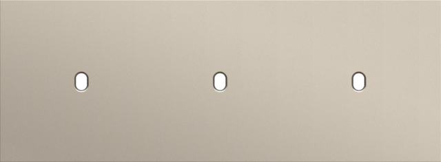 Drievoudige afdekplaat, horizontaal 71 mm centerafstand,voor