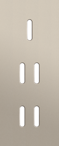 Drievoudige afdekplaat, verticaal 60 mm centerafstand, voor