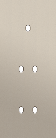 Drievoudige afdekplaat, verticaal 60 mm centerafstand, voor