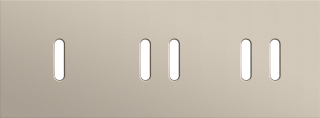 Drievoudige afdekplaat, horizontaal 71 mm centerafstand,voor