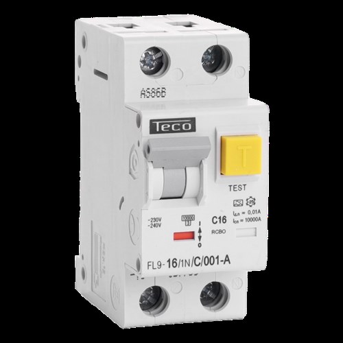 Diff. aut. Teco 1N 16A Courbe C Type A 10mA