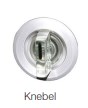 Losse verlichte draaiknop 30mm IP67 transparant, alu ring