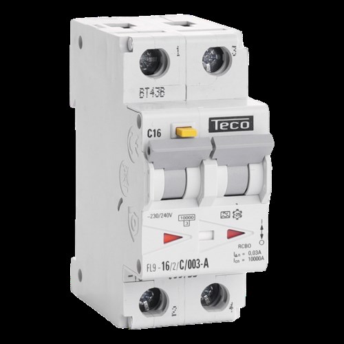 Diff. aut. Teco 2p 16A Courbe C Type A 30mA