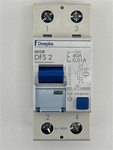 Differentieelschakelaar 40A 2P 10mA