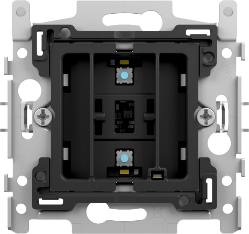 Sokkel voor een tweevoudige drukknop, met leds en comfortsen