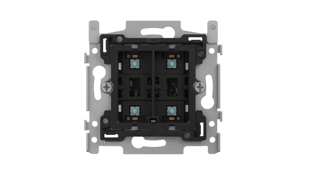 Sokkel voor een viervoudige drukknop, met leds en comfortsen