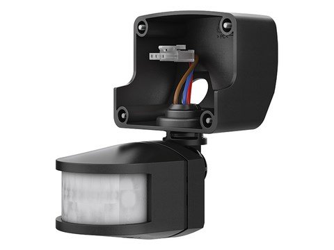 Bewegingsmelder buiten ZWART opbouw 180° 12m IP55