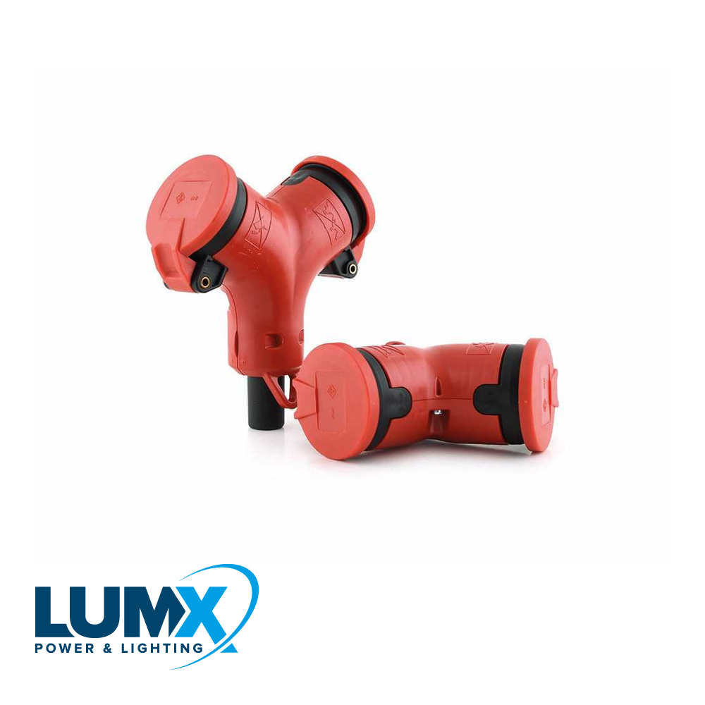 2-voudige contactblok met klapdeksels LumX / IP 44