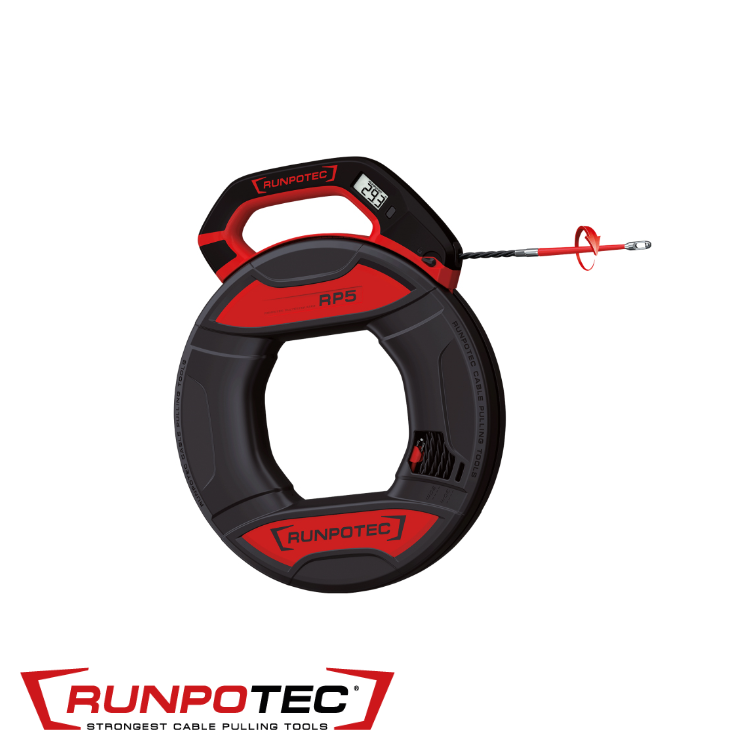 Kabeltrekker RP5 5,5 mm incl.digitale meterteller - 30m