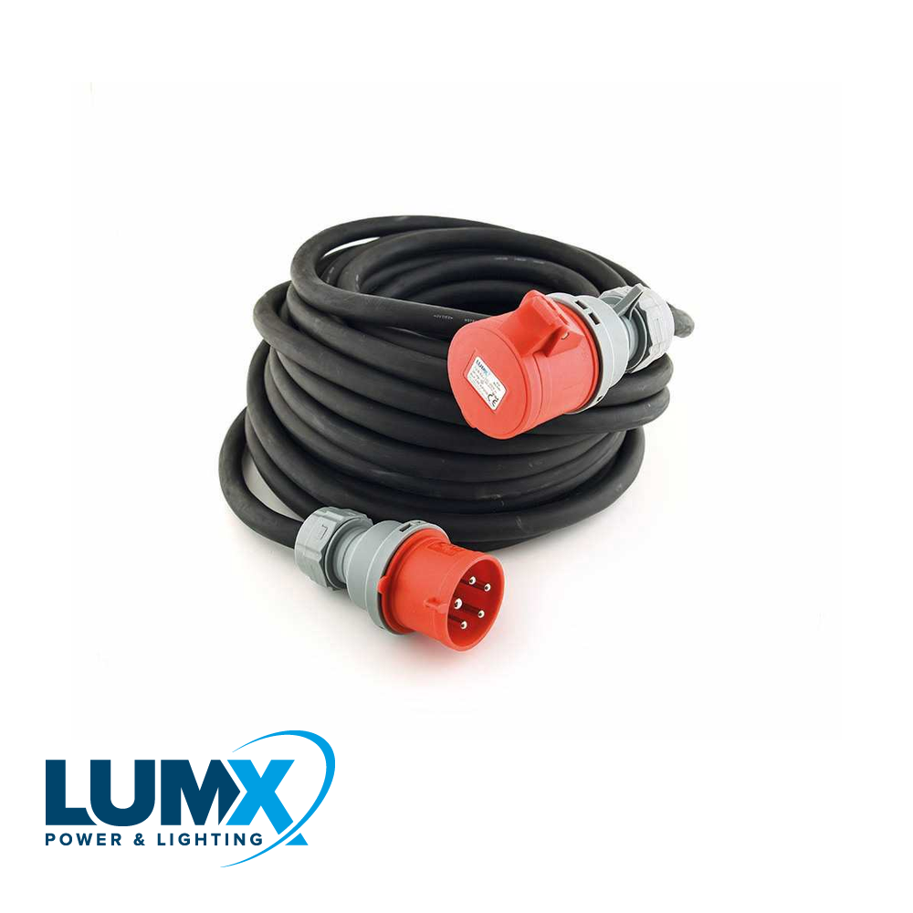 Neopreen verlengkabel 400V - 5 polig - 25 m / 32A - HO7RN-F
