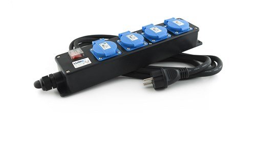 Verdeelblok met 4 stopcontacten en schakelaar - 250V/16A / 3