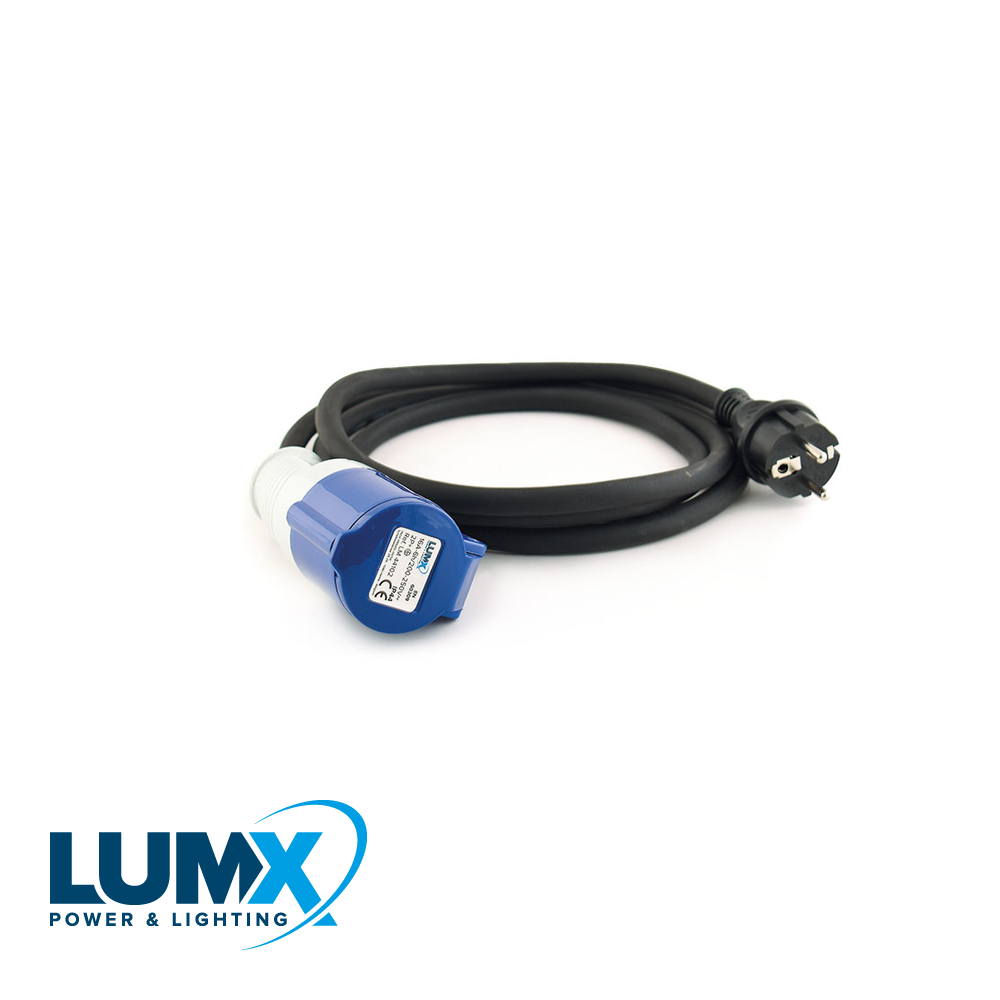 Neopreen verlengkabel 250V - 3 polig - 5 m / 16A - HO7RN-F 3