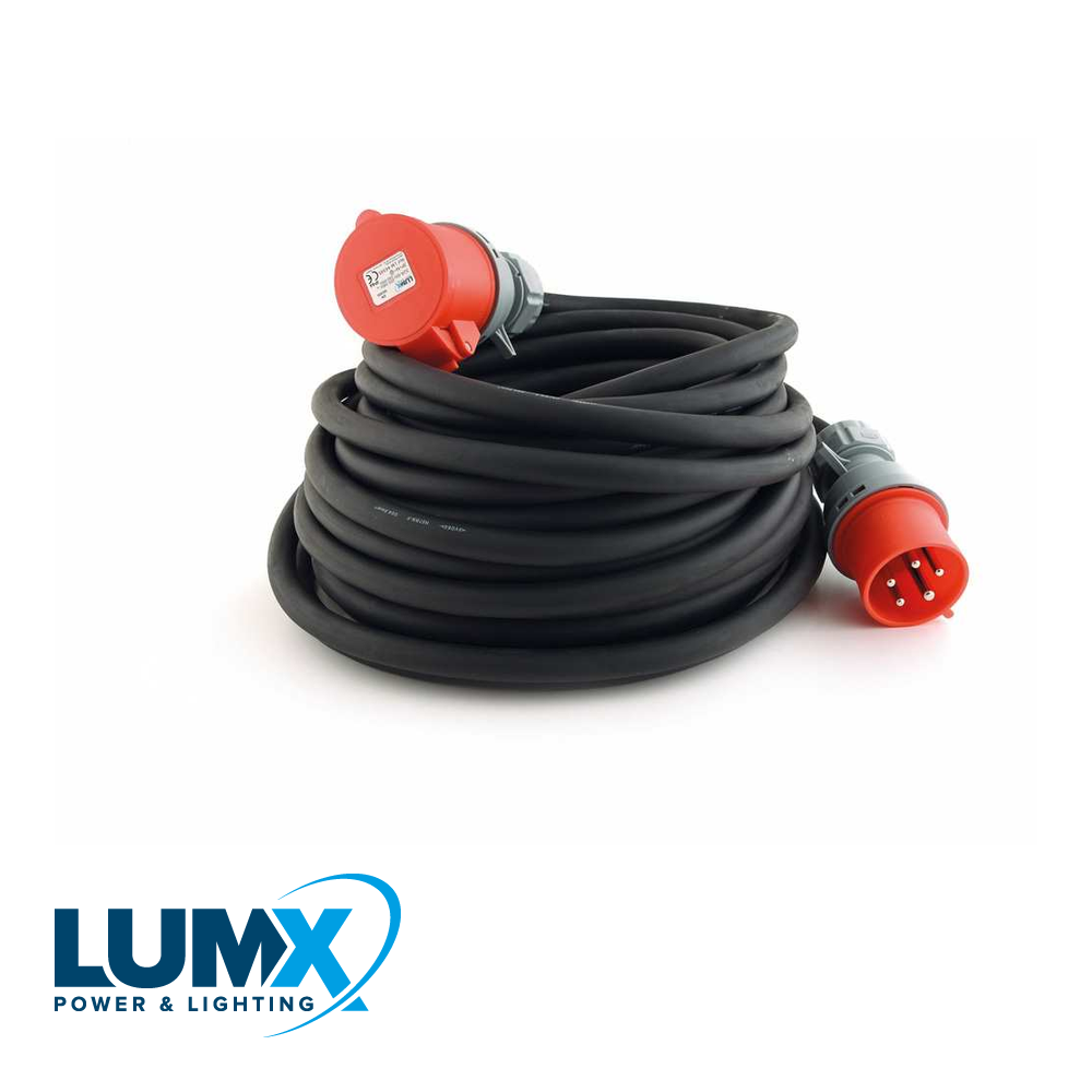 Neopreen verlengkabel 400V - 5 polig - 25 m / 32A - HO7RN-F