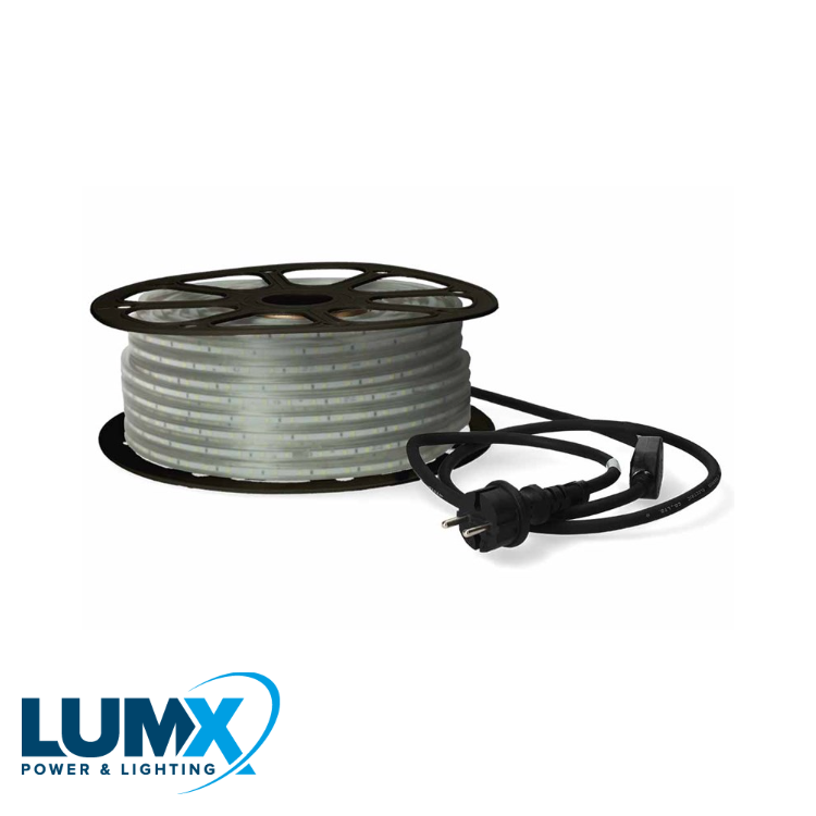 LED lichtslang DUO FLUOR 50m - 2x60led/m - B=12mm