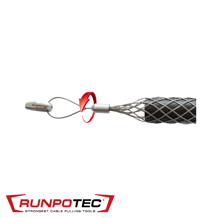 Kabeltrekker inox (kabel 30-40mm) met RTG 12 connectie (voor