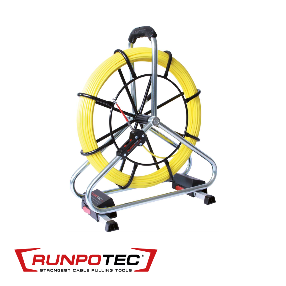 Glasvezelkabel op afroller (Profi Set) Ø 6 mm x 80 m + 1 Run