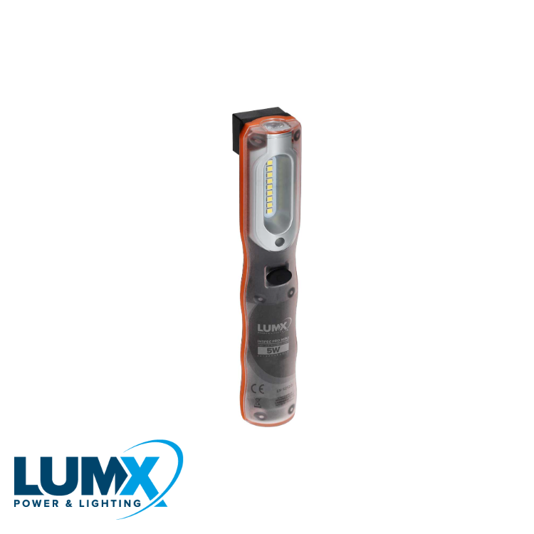 INSPEC PRO MINI LED 5W + 2W - 500LM + 150LM - IP65, herlaadb