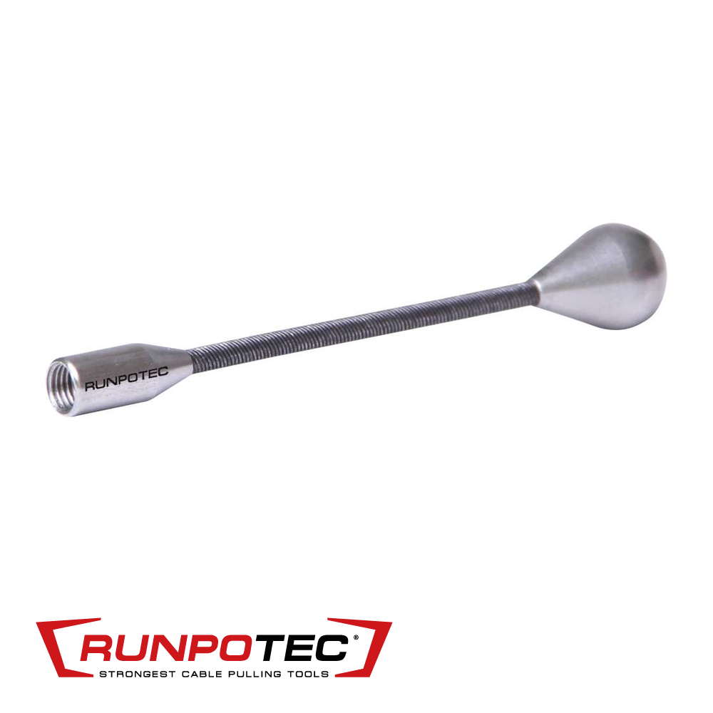 Flexibele inox glijkop 13 mm, met RTG 6 connectie