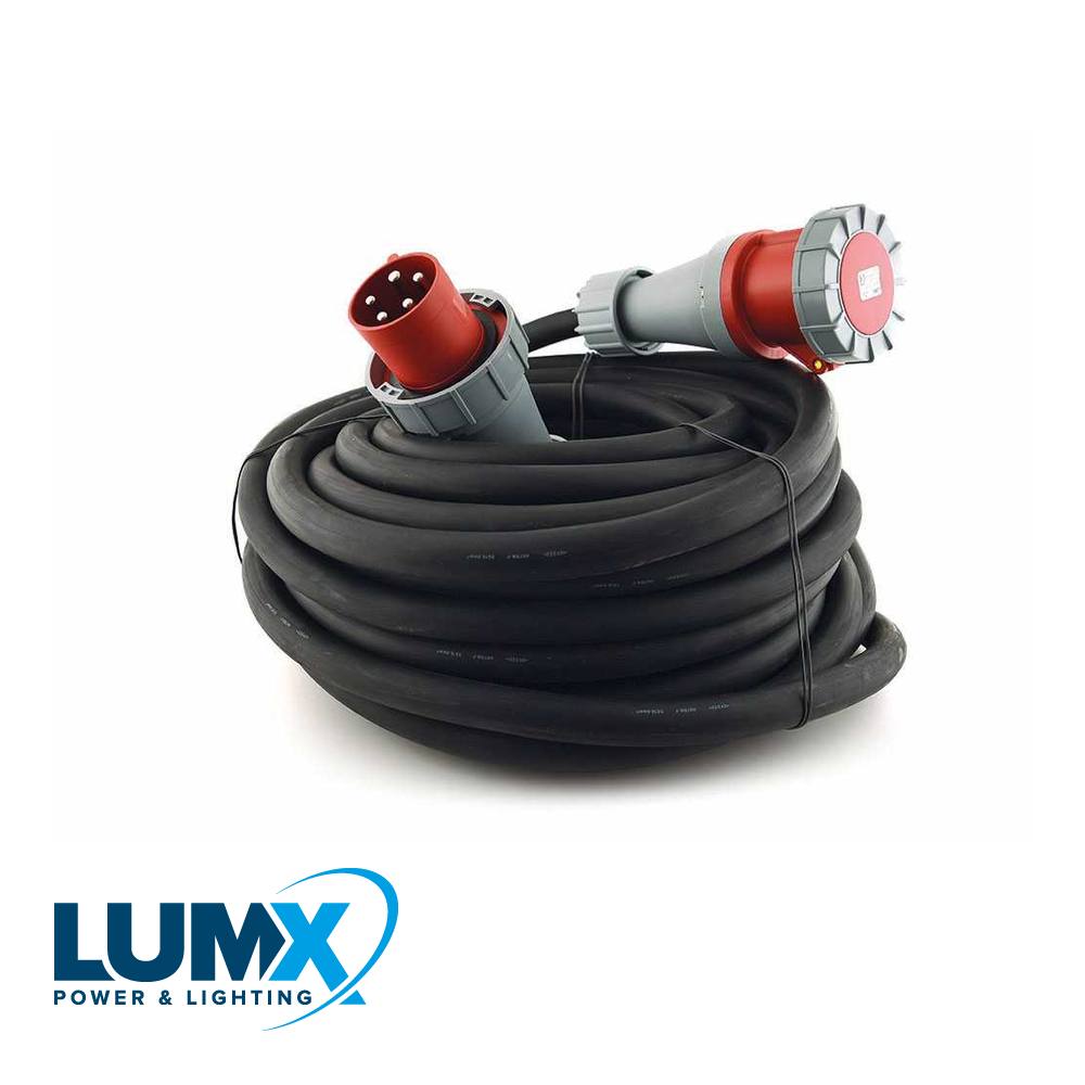 Neopreen verlengkabel 400V - 5 polig - 25 m / 63A - HO7RN-F