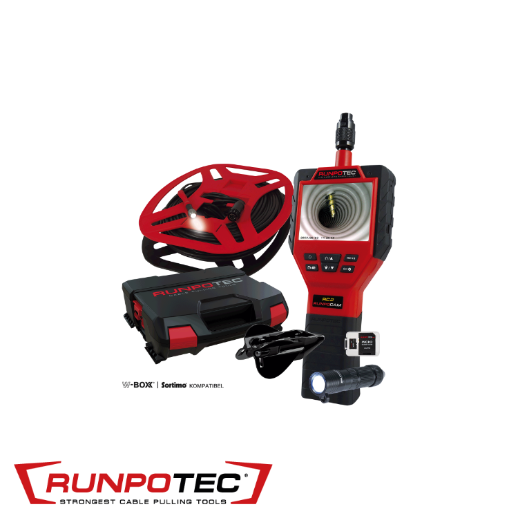 RUNPOCAM RC2 inspectie-camera 50m met koffer en toebehoren