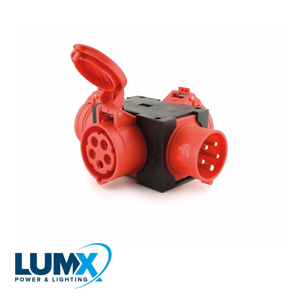 PCE 9430011: CEE box 'ST ANTON' / In: CEE 16A 5P / Out: 3xCE