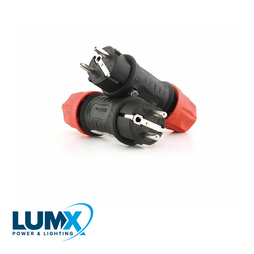 LumX stekker in rubber "Dual System"/ TOP-SERIES / IP 54