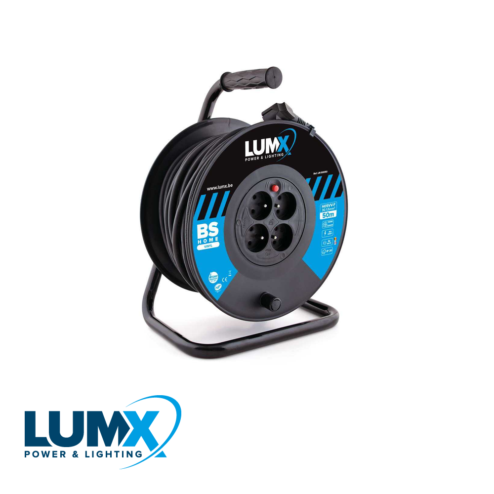 LumX BS HOME kabelhaspel, HO5VV-F 3x1,5 kabel - 50 m