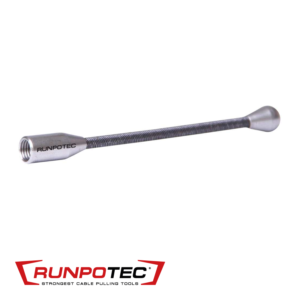 Flexibele inox glijkop 7 mm, met RTG 6 connectie