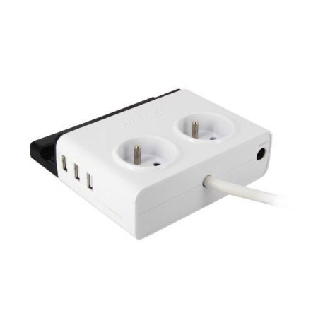 2 stek. 220V+3xlader USB 2,1A