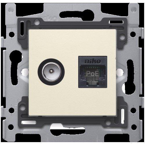 Combinatie coax met RJ45-aansluiting UTP Cat. 6A, klaar voor