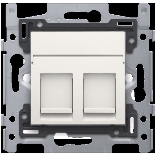 2 RJ45-aansluitingen STP Cat. 6A, klaar voor PoE++, vlakke u
