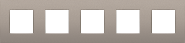 Vijfvoudige afdekplaat, 71 mm centerafstand, Niko Intense br