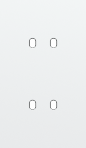 Tweevoudige afdekplaat, verticaal 60 mm centerafstand, voor