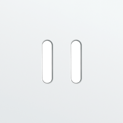 Enkelvoudige afdekplaat, voor Niko Rocker set (2 onderdelen)