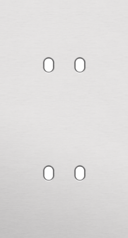 Tweevoudige afdekplaat, verticaal 71 mm centerafstand, voor