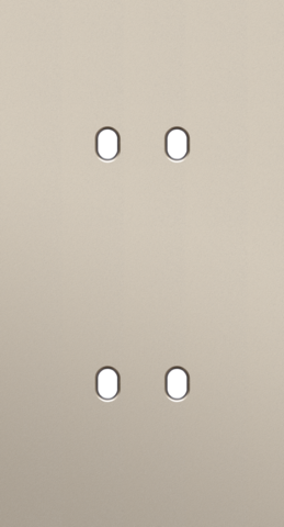 Tweevoudige afdekplaat, verticaal 71 mm centerafstand, voor