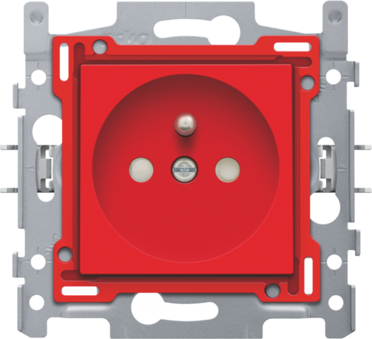 Stopcontact met penaarde en beschermingsafsluiters, inbouwdi