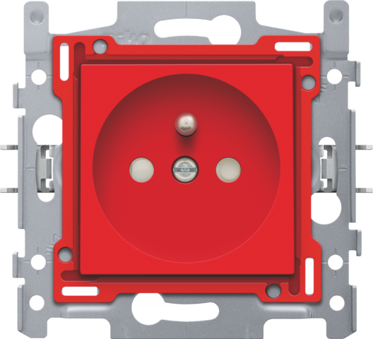 Stopcontact met penaarde en beschermingsafsluiters, inbouwdi