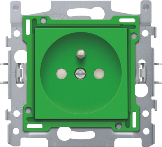 Stopcontact met penaarde en beschermingsafsluiters, inbouwdi